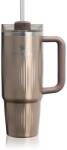 Stanley Quencher H2. O FlowState Fluted Tumbler pahar din oțel inoxidabil cu pai medium Pale Gold Shine 890 ml