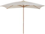Outsunny Umbrelă din Lemn pentru Grădină, Design Clasic, Crem, 2x2.95x2.55m, Protecție Solară Eficientă | Aosom Romania (01-0215)