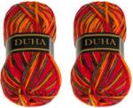 BELLATEX Duha 50 g szett 2 db - 048 narancssárga, barna, piros (13997)