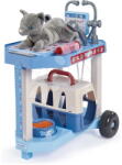 Ecoiffier Cărcurior veterinară cu pisicuță de pluș Cat Veterinary Set Écoiffier cu cutie și bol pentru hrană 12 accesorii, de la 18 luni (ECO1918)