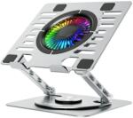 Wozinsky WDCX-X16-AS CoolBase RGB 360° hűtőállvány laptophoz és tablethez - ezüst