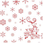 FATO Star karácsonyi mintás szalvéta Christmas Deer White - 2 rétegű, 38x38cm, 40 lap (82977200)