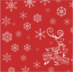 FATO Star karácsonyi mintás szalvéta Christmas Deer Red - 2 rétegű, 38x38cm, 40 lap (82977300)