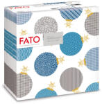 FATO Star karácsonyi mintás szalvéta Bubble Silver - 2 rétegű, 38x38cm, 40 lap (82976300)