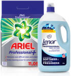 Procter&Gamble Ariel Professional Plus mosópor 11, 05 kg + Lenor Professional Sea breeze textilöblítő 4L (PG100115-PG110020)