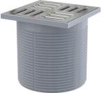 Alca Înălțător sifon Alca APV0300 grătar oțel inoxidabil 105x105 mm Ø 104 mm (APV0300)