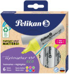 Pelikan Textmarker 490 ECO Pelikan, din materiale reciclate, 6 culori neon (823333)
