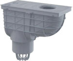 Alca Cămin scurgere polipropilenă gri Alca 305x155x245 mm burlan Ø 80/90/110/125 mm ieșire verticală Ø 110 mm include clapetă și coș colector (AGV1S)