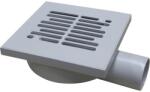 VALROM Sifon terasă polipropilenă VALROM Pluvikit grătar polipropilenă 150x150 mm ieșire orizontală Ø 50 mm H 75 mm (17030305075)