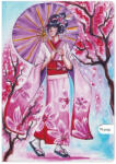 Aperta Caiet Aperta, Sakura blossom, A4, 48 file, 80g, Dictando - Set 5 (CAI347)