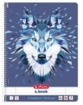 Herlitz Wild Animals A4 80 lapos vonalas spirálfüzet 50027798 (50027798)