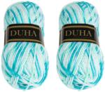 BELLATEX Duha 50 g szett 2 db - 294 fehér, türkiz, kék (13999)