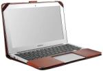 Sena Folio Leather Case - луксозен кожен калъф (естествена кожа) за MacBook Air 13 (кафяв)