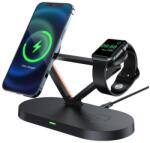 ACEFAST 3-in-1 Magnetic MagSafe Wireless Charger 15W - тройна поставка (пад) за безжично зареждане за iPhone с Magsafe, Apple Watch и AirPods Pro (черен)