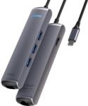 elago Multi 6 in 1 USB-C Hub Ethernet - мултифункционален хъб за свързване на допълнителна периферия за устройства с USB-C (тъмносив)