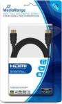 MediaRange Cablu HDMI MediaRange de mare viteza cu Ethernet 18 Gbit/s 3 m Negru (mrcs157)
