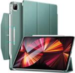 ESR Ascend Trifold Case - полиуретанов калъф с поставка и отделение за Apple Pencil 2 за iPad Pro 11 M1 (2021), iPad Pro 11 (2020), iPad Pro 11 (2018) (тъмнозелен)