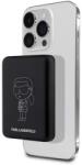 KARL LAGERFELD Ikonik NFT Magnetic Wireless Power Bank 3000 mAh - преносима външна батерия с USB-C порт и безжично зареждане с MagSafe (черен)