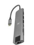 A-Solar Xtorm XC207 USB-C Hub 7-in-1 4K HDMI, Ethernet, USB-C, 2xUSB-A, SD, microSD - мултифункционален хъб за свързване на допълнителна периферия за MacBook и устройства с USB-C (тъм