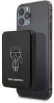 KARL LAGERFELD Magnetic Wireless Power Bank 3000 mAh - безжична преносима външна батерия с USB-C вход за iPhone с Magsafe (черен)