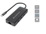 Conceptronic Notebook Dock - DONN14G (вход: USB-C, изход: 2xHDMI+USB-C PD: 100W+3xUSB-A+RJ-45, черен) (DONN14G)