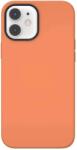 SwitchEasy MagSkin Case - тънък силиконов кейс с вграден магнитен конектор (MagSafe) за iPhone 12 mini (оранжев)