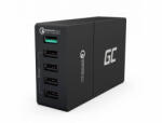 Green Cell 5 USB Quick Charger - захранване с 5 x USB изхода и Quick Charge 3.0 технология за бързо зареждане за мобилни телефони и таблети (черен)