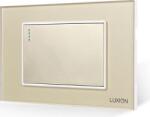 Luxion Intrerupator Simplu Mecanic LUXION cu Rama din Sticla Standard Italian 3M Auriu (lxi-004gf-g)