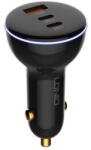 LDNIO Triple Quick Car Charger 160W - зарядно за кола с 2xUSB-C и USB-A изходи с технология за бързо зареждане и USB-C към USB-C кабел (черен)