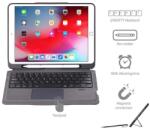 4smarts Keyboard Case Solid QWERTY with Trackpad and Pen Holder - кожен калъф с клавиатура, тъчпад и поставка за Apple Pencil за iPad 8 (2020), iPad 7 (2019) (сив)