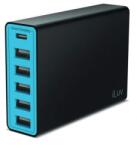 iLuv RockWall6 Portable USB Port Charger - захранване с 5 USB изхода и USB-C изход за мобилни телефони и таблети