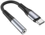 hoco. LS33 cablu adaptor 2in1 mufă jack 3, 5 mm - Type-C, 12 cm, VERDE Frumos (LS33_G)