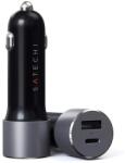Satechi 72W Type-C PD Car Charger - зарядно за кола с USB и USB-C изходи и технология за бързо зареждане (черен)