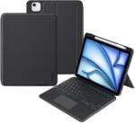 Tech-Protect SmartCase Mag Pen and Keyboard - кожен калъф с магнитно закрепяне и безжична блутут клавиатура за iPad Air 11 (2024), iPad Air 5 (2022), iPad Air 4 (2020) (черен)