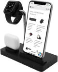 Macally 3-in-1 Apple Charging Stand - док станция за зареждане на iPhone, Apple Watch и Apple AirPods (черен)