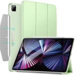ESR Ascend Trifold Case - полиуретанов калъф с поставка и отделение за Apple Pencil 2 за iPad Pro 11 M1 (2021) (светлозелен)