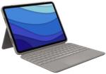 Logitech Combo Touch UK - безжична клавиатура с тракпад и отделящ се кейс с поставка за iPad Pro 12.9 M2 (2022), iPad Pro 12.9 M1 (2021) (бежов)