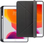 Torrii Torrio Plus Case - кожен кейс и поставка с отделение за Apple Pencil за iPad 7 (2019), iPad 8 (2020) (черен)