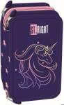 ST.RIGHT Penar cu accesorii St. Right Unicorn Glow - 3 fermoare (5903235300936) Penar