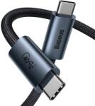 Baseus Flash Series USB 4 Cable USB-C to USB-C 8K, 100W, 40Gbps (CASS010014) - здрав USB 4 кабел с въжена оплетка за устройства с USB-C порт (100 см) (черен)