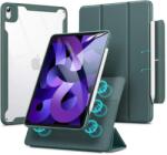 ESR Rebound Hybrid Case 360 - полиуретанов калъф с отделящ се кейс и поставка за iPad Air 5 (2022), iPad Air 4 (2020) (зелен-прозрачен)