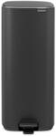 Brabantia Cos de gunoi Brabantia Bo Pedal 1010134, 30 l, Inchidere usoara, Baza antiderapanta, Finisaj mineral, Gri inchis (1010134) Cos de gunoi