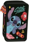 St. Majewski Penar cu accesorii St. Majewski Stitch - Black Aloha, 3 fermoare (5903235679889) Penar