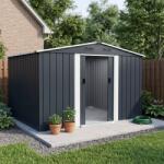 Funfit Garden horganyzott acél Kerti ház XXL 300x246x202cm - szürke (4907)