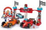 Ecoiffier Építőjáték Futamok Formula 1 Grand Prix Abrick Écoiffier 3 kisautóval és 4 figurával 18 hó-tól (ECO2976)
