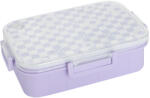 Kayokki Kayokki, cutie de pranz compartimentata, 23x7x17 cm, 1200 ml, carouri, alb-violet