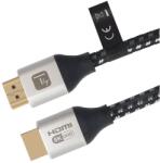 TECHLY Cablu HDMI, V2.1, tata-tata, 10K@30Hz Ultra High Speed, 48Gbps, 1m, aurit, negru, certificat, Techly, ICOC HDMI21-8-010T