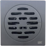 Ths Thermostyle Sifon pardoseala alama negru gratar 10x10 cm cu iesire verticala 50 mm (3800154004278)
