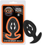 Kiotos - dop anal din silicon cu dilatator S (negru)