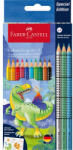 Faber-Castell Színes ceruza készlet háromszögletű GRIP DINOSZAURUSZ + matrica Faber-Castell 10+3klf. szín (FC201545) - tintasziget